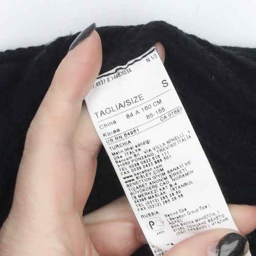 United Colors of Benetton Women's Black Knit Cardigan S