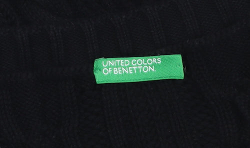 United Colors of Benetton Women's Black Knit Cardigan S