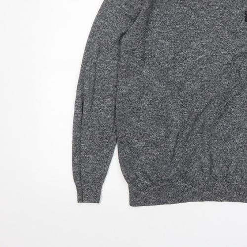 Next Men’s Grey Crew Neck Knit Jumper Size M Classic Pullover