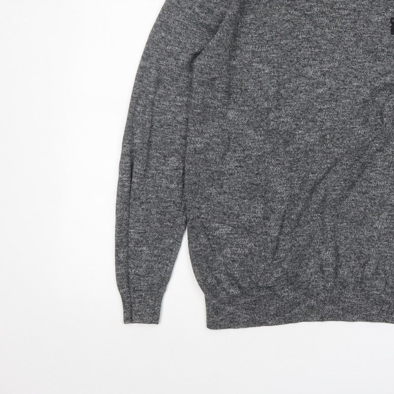 Next Men’s Grey Crew Neck Knit Jumper Size M Classic Pullover