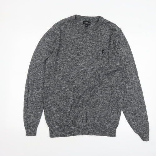 Next Men’s Grey Crew Neck Knit Jumper Size M Classic Pullover