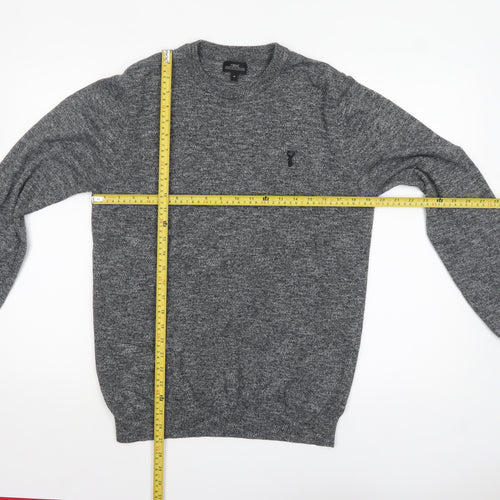 Next Men’s Grey Crew Neck Knit Jumper Size M Classic Pullover