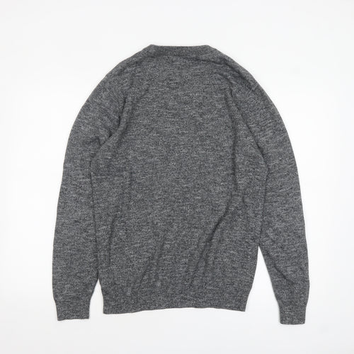 Next Men’s Grey Crew Neck Knit Jumper Size M Classic Pullover