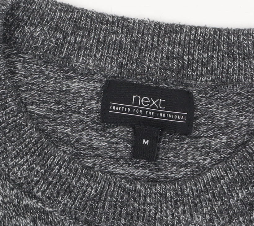 Next Men’s Grey Crew Neck Knit Jumper Size M Classic Pullover