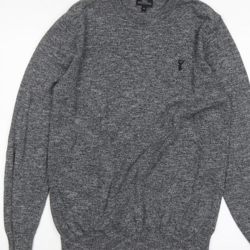 Next Men’s Grey Crew Neck Knit Jumper Size M Classic Pullover