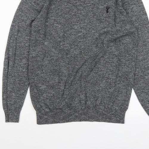 Next Men’s Grey Crew Neck Knit Jumper Size M Classic Pullover