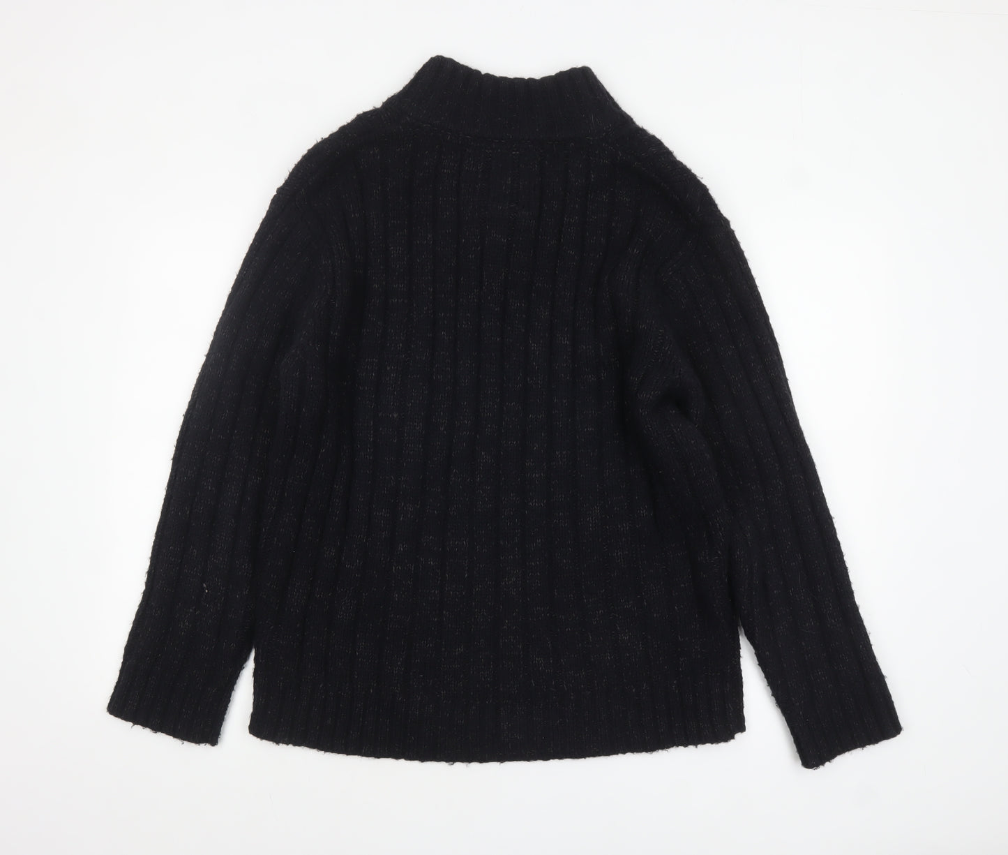 Marks and Spencer North Coast Men's Black Cable Henley Jumper L