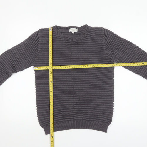 Apricot Women's Grey Cotton Crew Neck Jumper Size 12