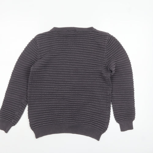 Apricot Women's Grey Cotton Crew Neck Jumper Size 12