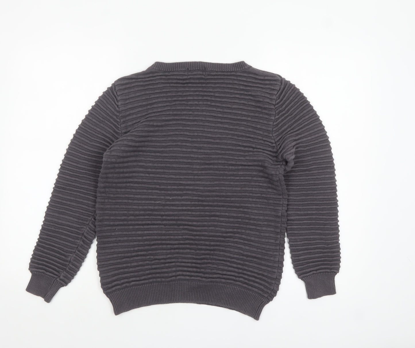Apricot Women's Grey Cotton Crew Neck Jumper Size 12
