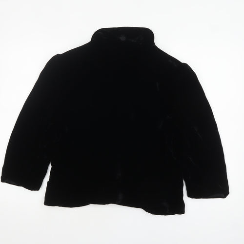 Kaliko Women's Black Velvet Single-Breasted Blazer Size 16