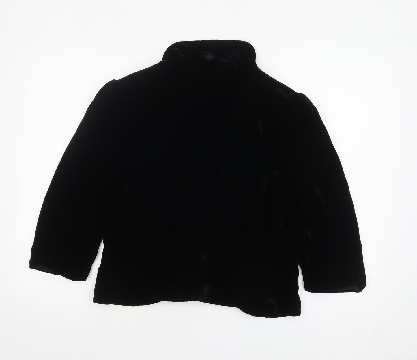 Kaliko Women's Black Velvet Single-Breasted Blazer Size 16