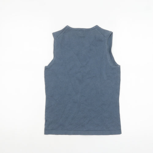 GAP Women Blue Sleeveless Stretch Cotton Knit Tank Top S