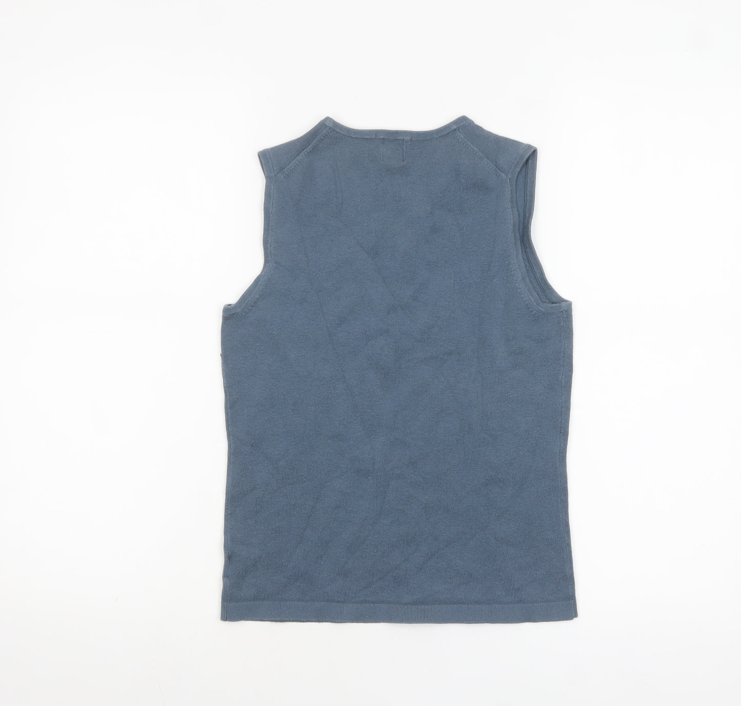 GAP Women Blue Sleeveless Stretch Cotton Knit Tank Top S