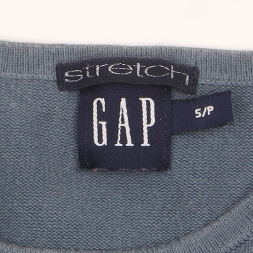 GAP Women Blue Sleeveless Stretch Cotton Knit Tank Top S