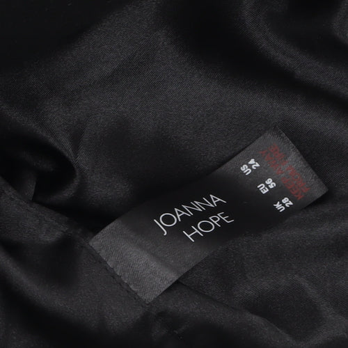Joanna Hope Women’s Black Faux Fur Hooded Long Coat Size 28