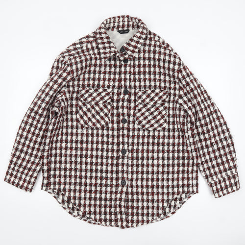 New Look Women’s Multicoloured Check Shacket Jacket Size 14