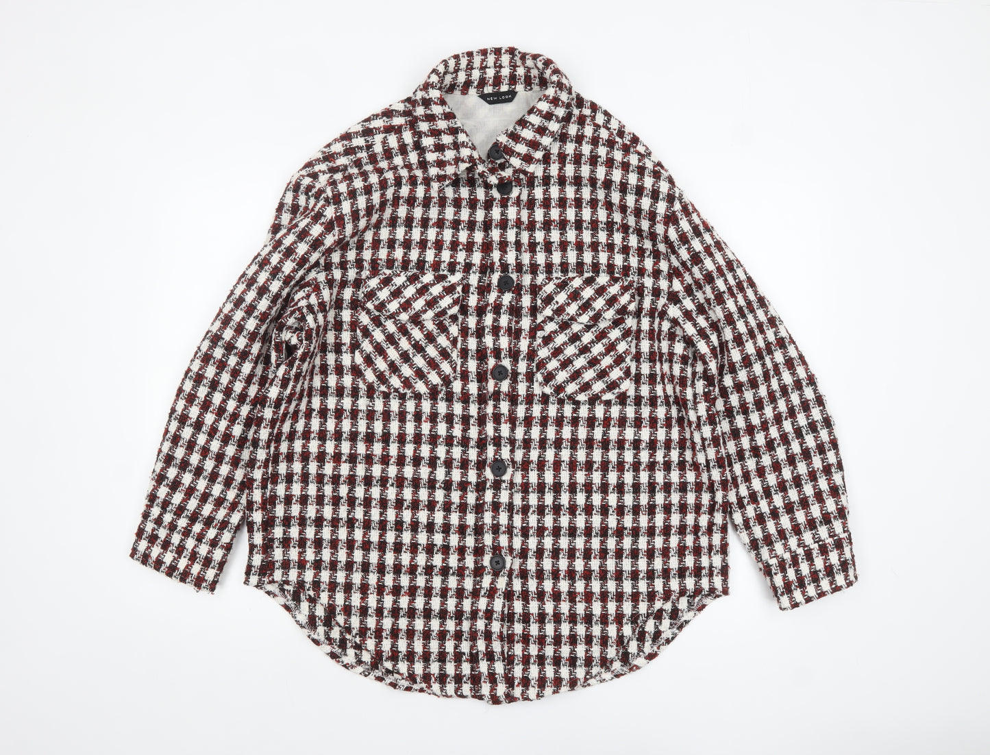 New Look Women’s Multicoloured Check Shacket Jacket Size 14
