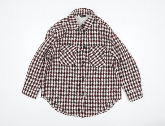 New Look Women’s Multicoloured Check Shacket Jacket Size 14