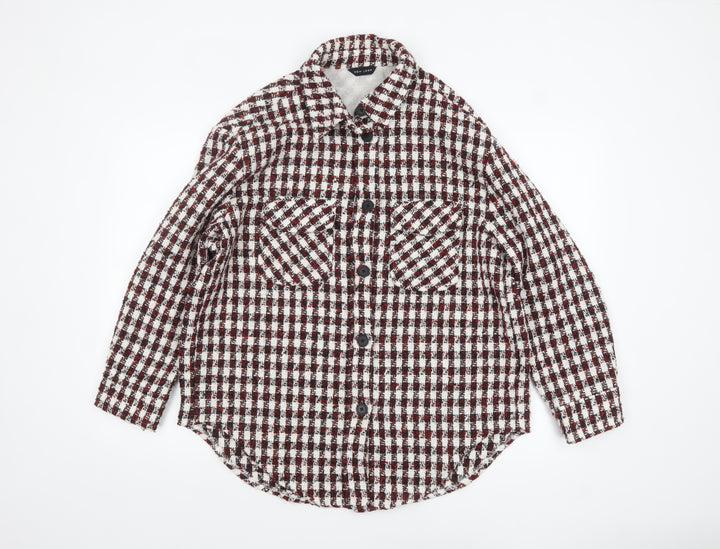 New Look Women’s Multicoloured Check Shacket Jacket Size 14