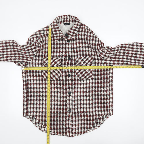 New Look Women’s Multicoloured Check Shacket Jacket Size 14