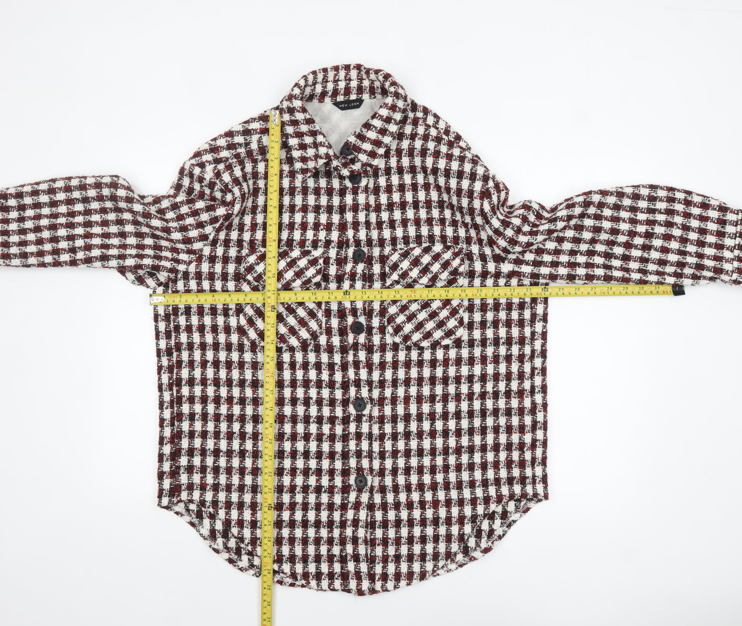 New Look Women’s Multicoloured Check Shacket Jacket Size 14