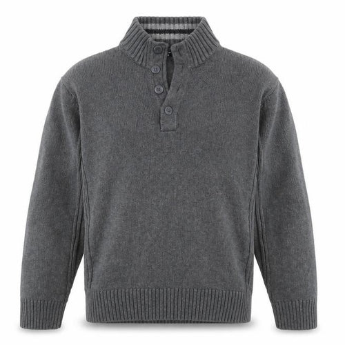 Marks and Spencer Blue Harbour Men’s Grey Cotton Henley Jumper XL