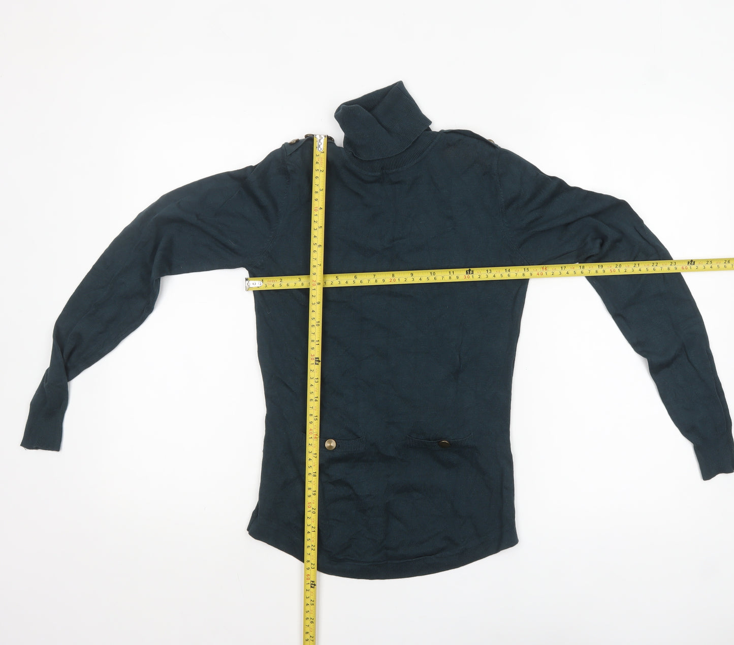 Warehouse Women's Green Roll Neck Knit Jumper Size 6