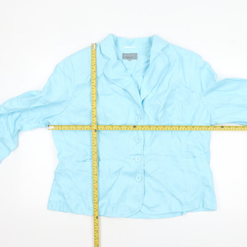 Marks and Spencer Per Una Blue Pure Linen Women’s Blazer Size 20
