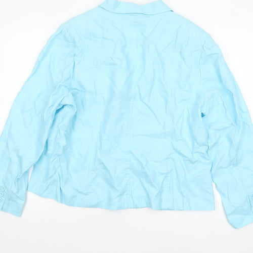 Marks and Spencer Per Una Blue Pure Linen Women’s Blazer Size 20