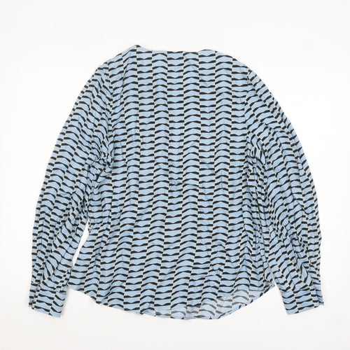 Marks and Spencer Autograph Blue Geometric Viscose Blouse Women’s UK 10