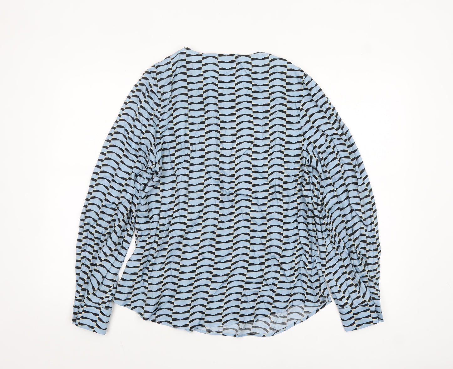 Marks and Spencer Autograph Blue Geometric Viscose Blouse Women’s UK 10