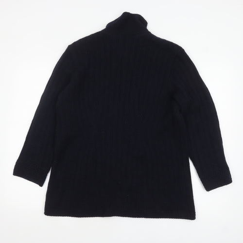 Marks and Spencer Women’s Black Wool Blend Collared Cardigan UK 16