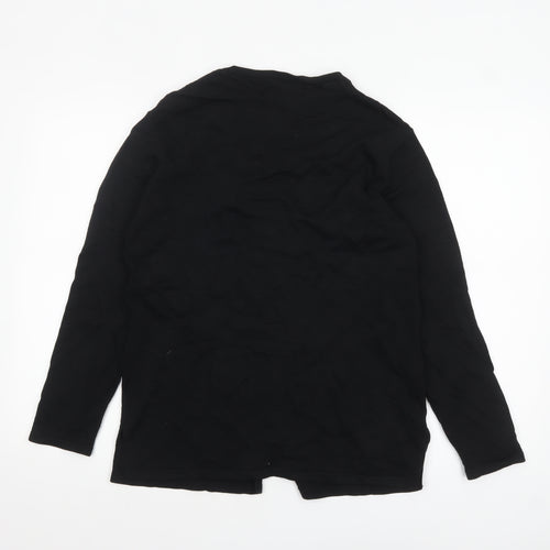 Michele Hope Women's Black Viscose Knit Cardigan Size 10/12