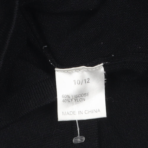 Michele Hope Women's Black Viscose Knit Cardigan Size 10/12