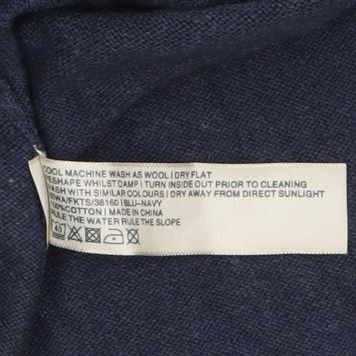 Fat Face Women’s Blue Short Sleeve Cotton Knit Cardigan Size 10