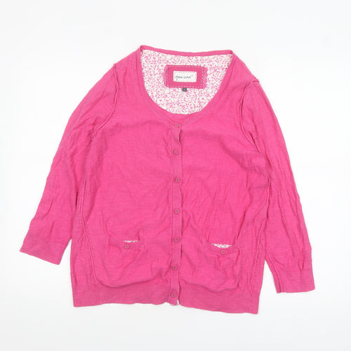 Marks and Spencer Per Una Women's Pink Cardigan Size 12 V-Neck Lightweight Knit