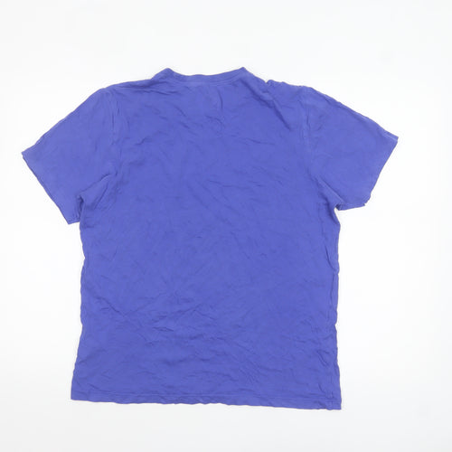 Nike Men's Blue Crew Neck Short Sleeve Cotton T-Shirt M