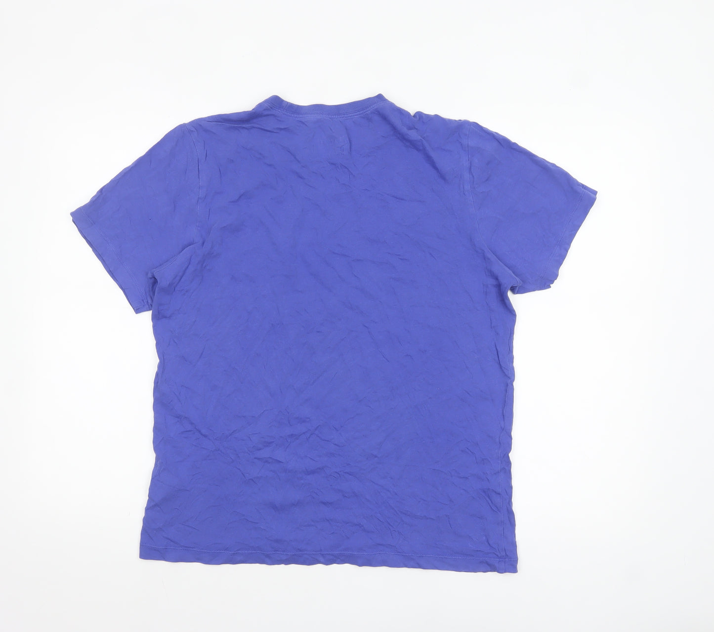 Nike Men's Blue Crew Neck Short Sleeve Cotton T-Shirt M