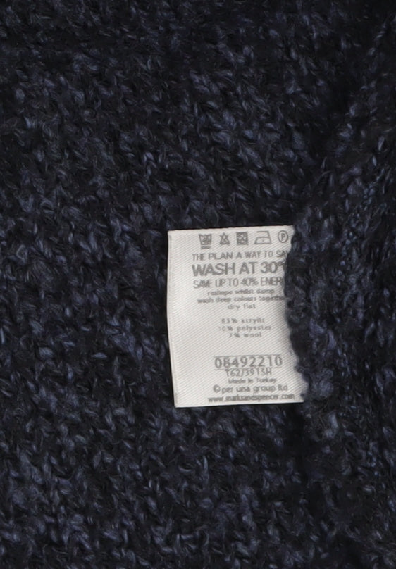 Marks and Spencer Women’s Black Knit Collared Cardigan XL