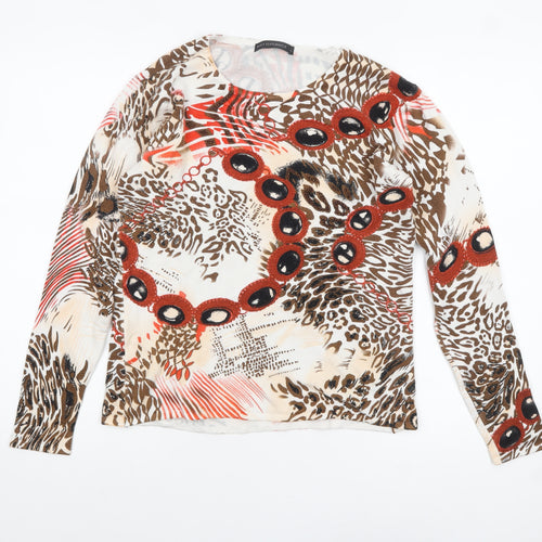Just Elegance Women’s Multicoloured Animal Print Pullover Jumper S
