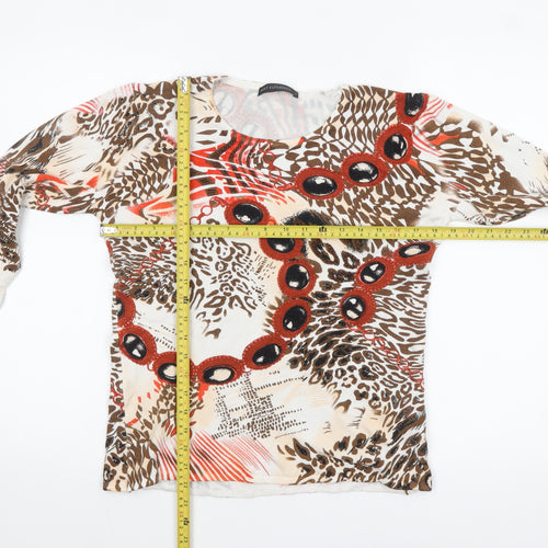 Just Elegance Women’s Multicoloured Animal Print Pullover Jumper S