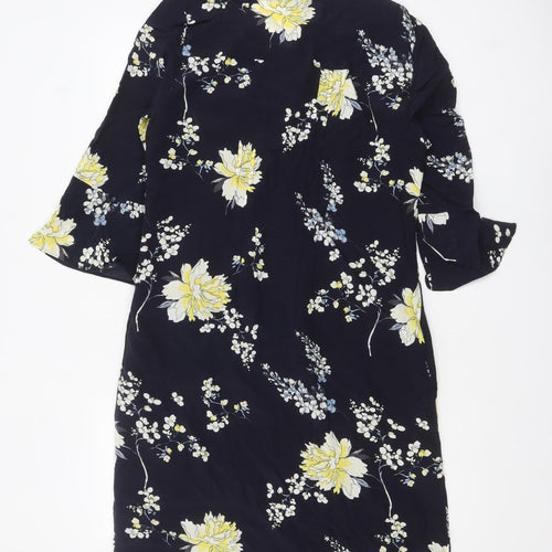 Laura Ashley Women’s Blue Floral Shift Dress Size 10 Viscose