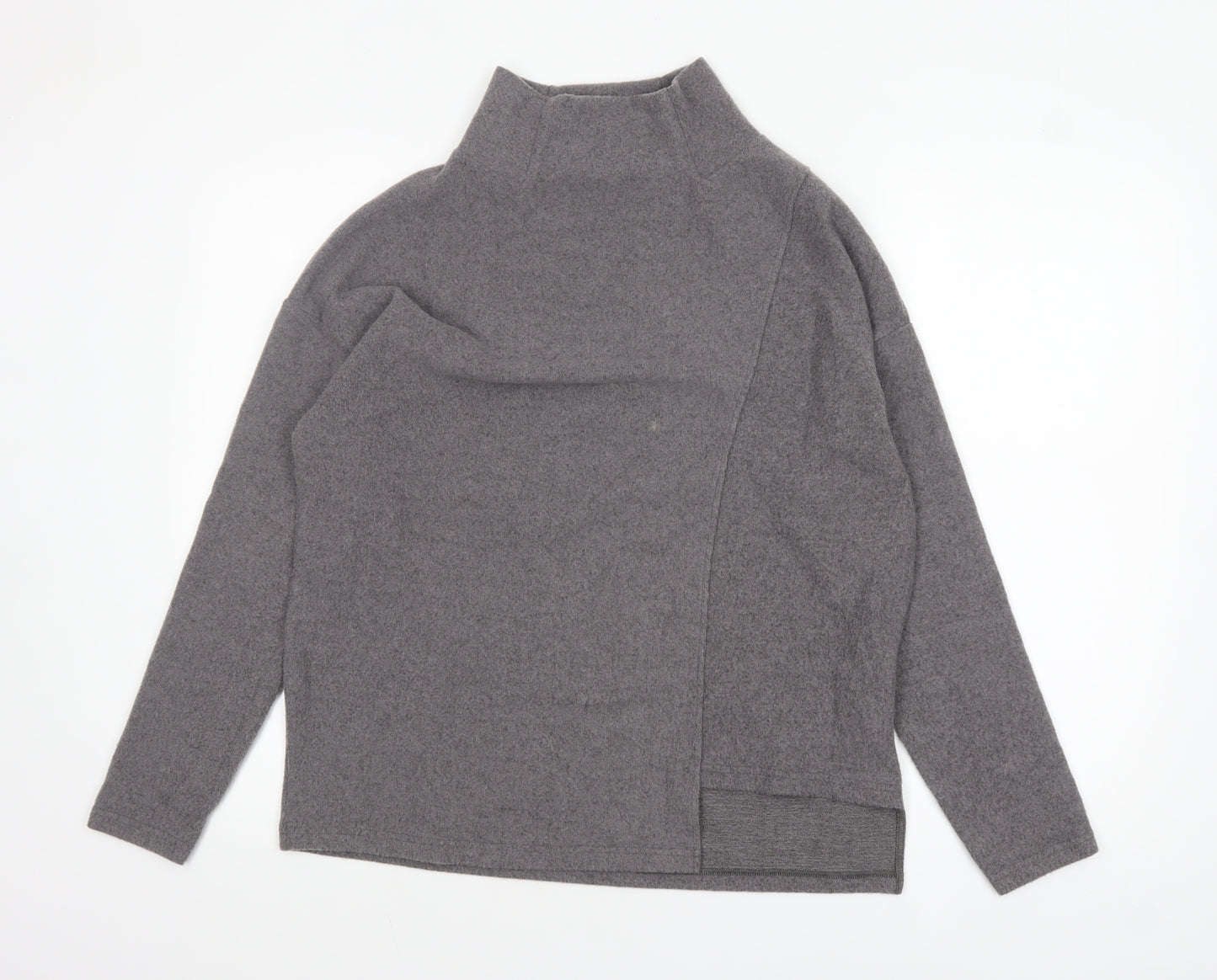United Colors of Benetton Women's Grey XS Mock Neck Pullover Jumper