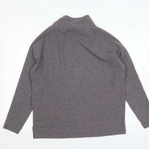 United Colors of Benetton Women's Grey XS Mock Neck Pullover Jumper