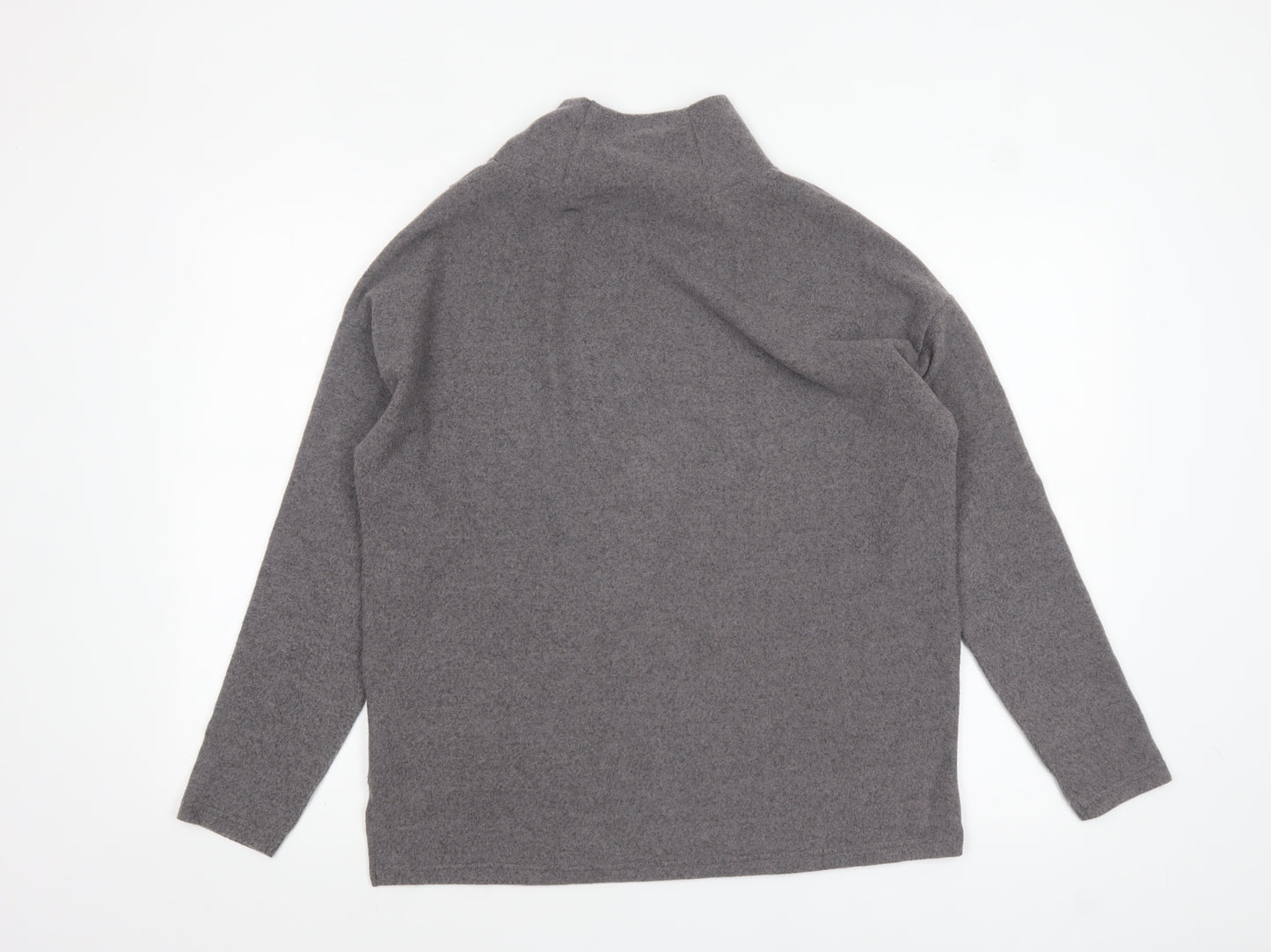 United Colors of Benetton Women's Grey XS Mock Neck Pullover Jumper