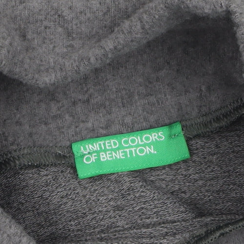 United Colors of Benetton Women's Grey XS Mock Neck Pullover Jumper