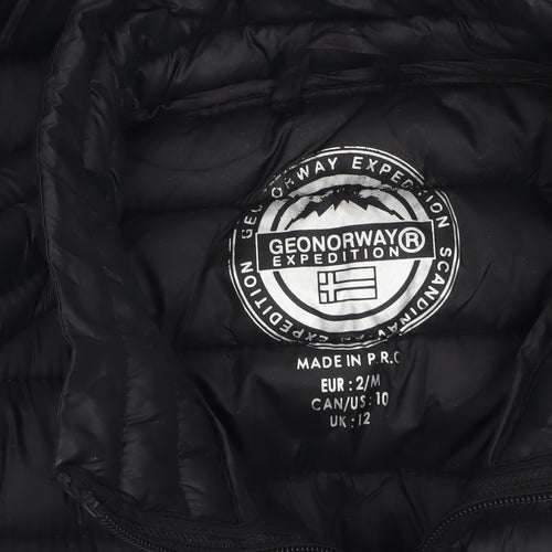 Geographical Norway Womens Black Size 12 Puffer Jacket Lightweight Quilted Outerwear