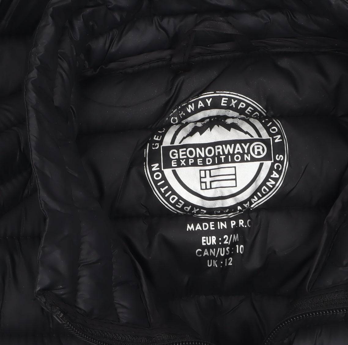 Geographical Norway Womens Black Size 12 Puffer Jacket Lightweight Quilted Outerwear