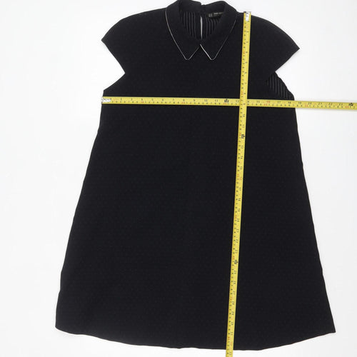 Zara Women’s Black Collared Sleeveless Shift Dress XS